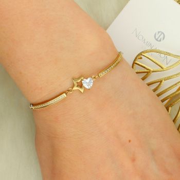 Bransoletka Nomination Milleluci gwiazda i serce z cyrkonią 028021 023gs (2).jpg